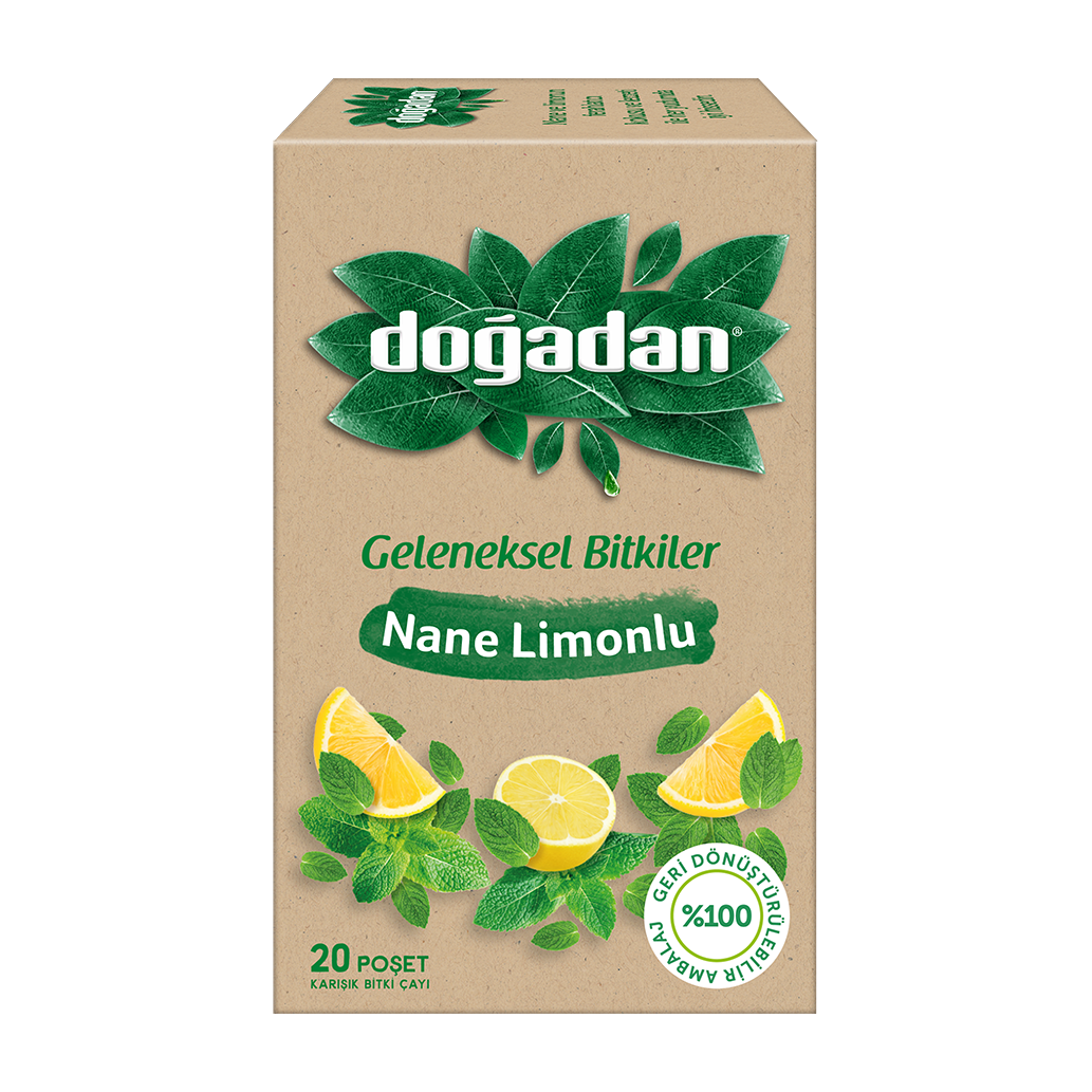 Doğadan Bitki Çayı Yeşil Çay Nane Limon 1,75 Gr.20 Li Paket