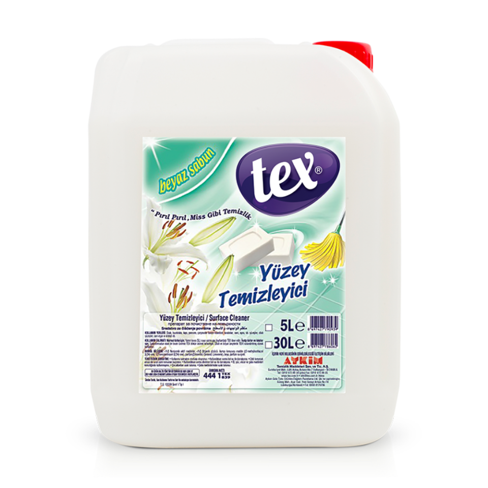 Tex Yüzey Temizleme Beyaz Sabun Kokulu 5 Kg.