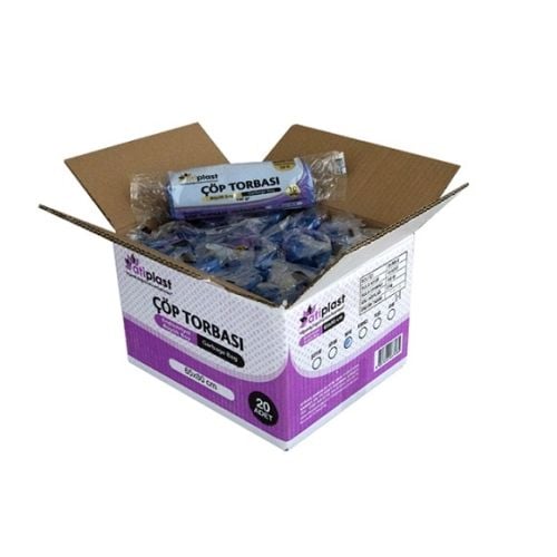Atiplast Çöp Poşeti Büyük Boy 65X80 70 Gr.10 Lu Paket Renk Siyah