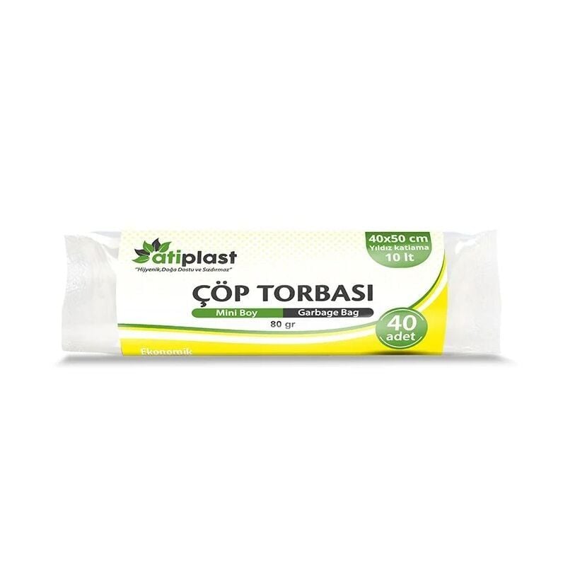 Atiplast Çöp Poşeti Mini Boy 40X50 80 Gr.40 Lı Paket Renk Beyaz