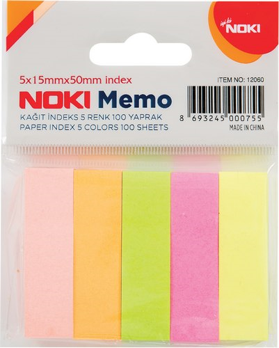 Noki Memo Yapışkanlı Post-it 15X50 mm.İndex 100 Yaprak