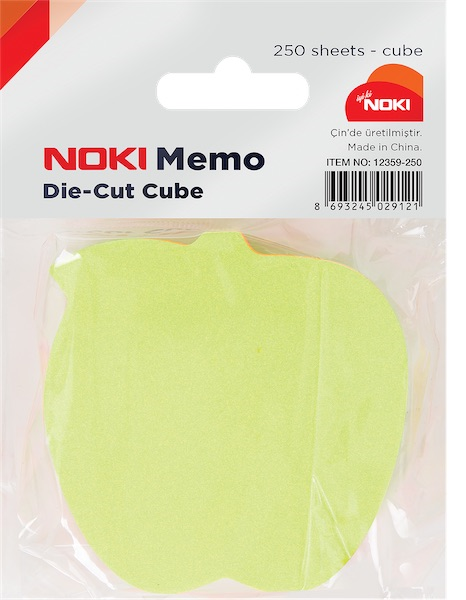 Noki Memo Yapışkanlı Pos-it 75X75 250 Yaprak Elma-12359-250