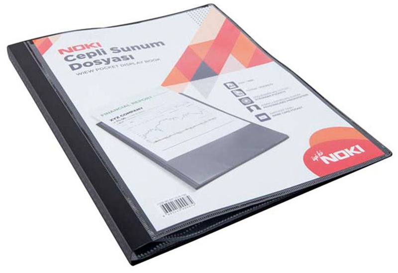 Noki Sunum Dosyası A4 Cepli 30 Lu Siyah-64130-N-190