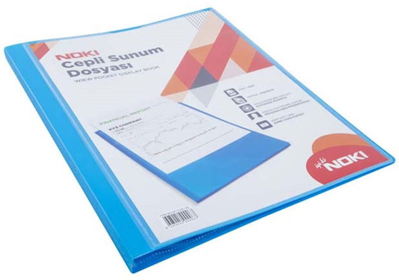 Noki Sunum Dosyası A4 Cepli 60 Lı Mavi-64160-N-130