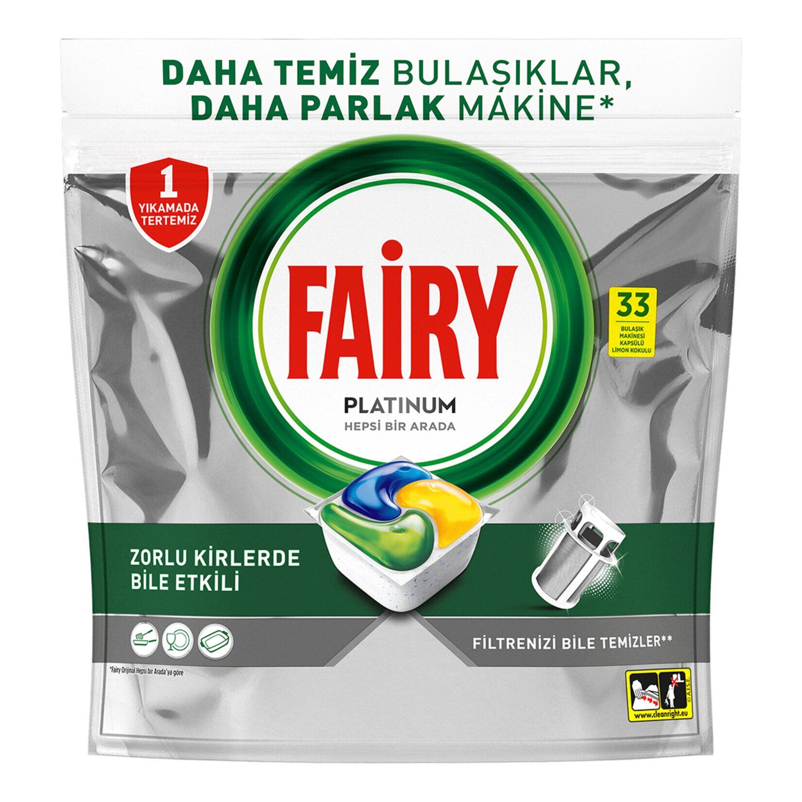 Fairy Bulaşık Makinası Tablet Platinum 33 Lü