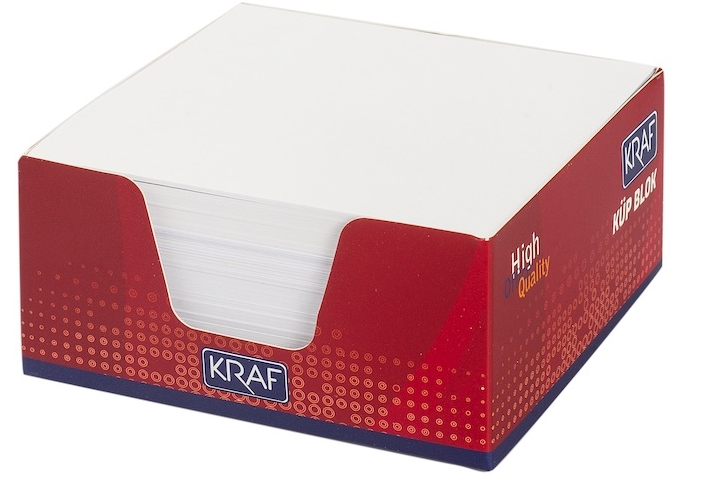 Kraf Küp Blok Beyaz 9X9 Cm.116G
