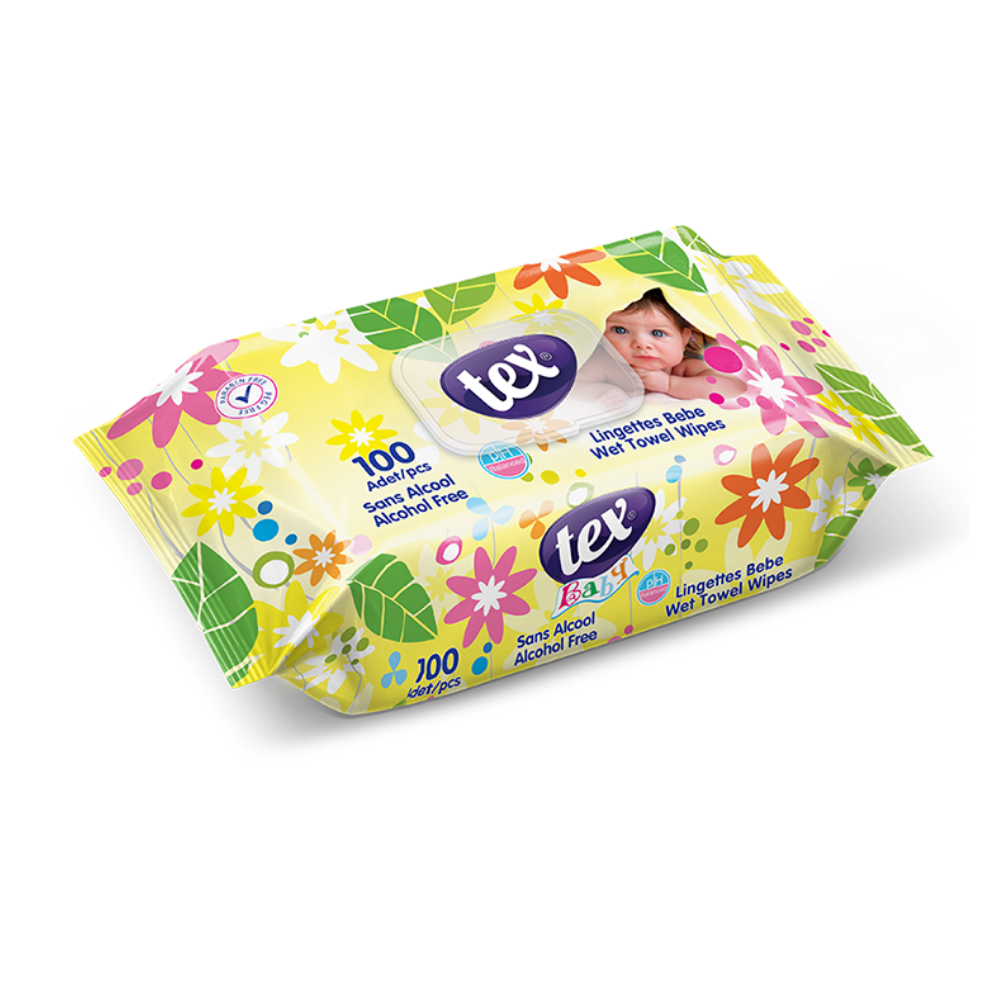 Tex Islak Mendil Sarı 100 Lü Paket