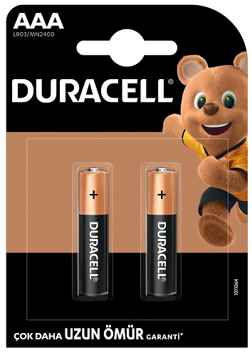 Duracell İnce Kalem Pil AAA 2 Li Paket