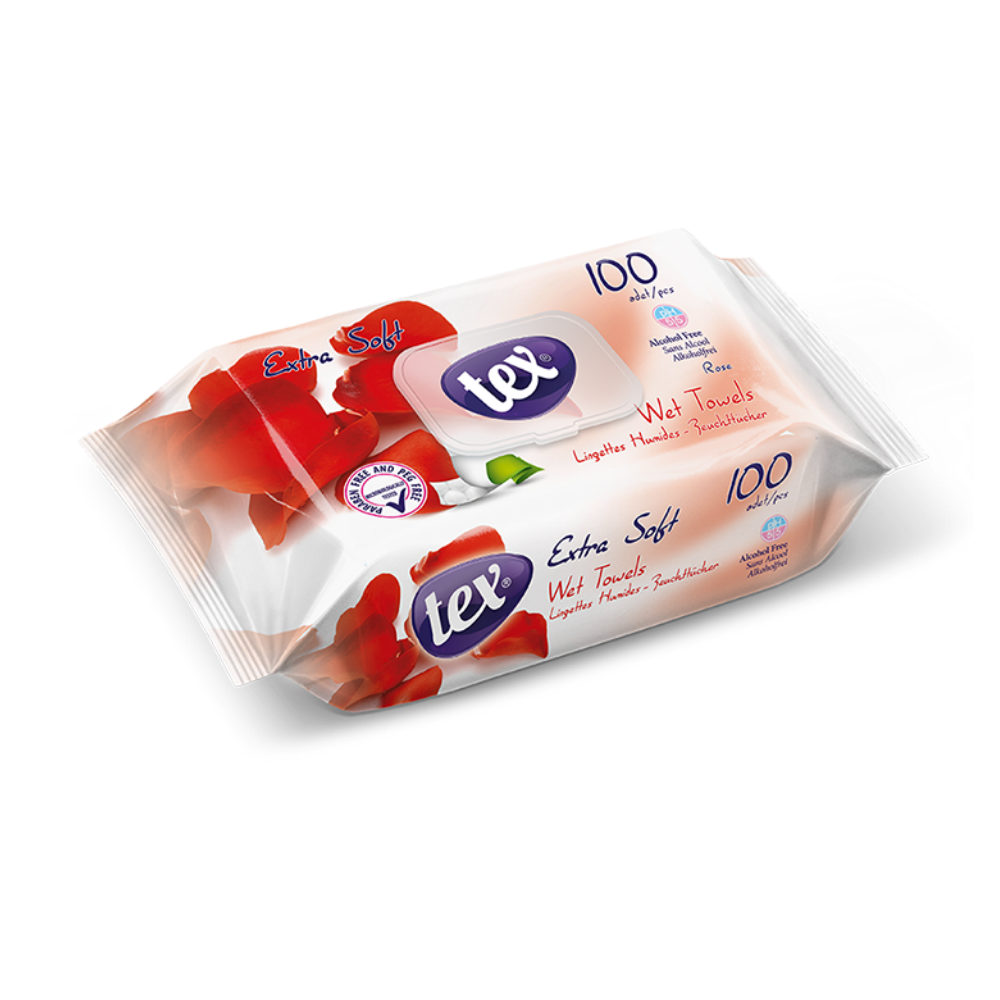 Tex Islak Mendil Gül 100 Lü Paket