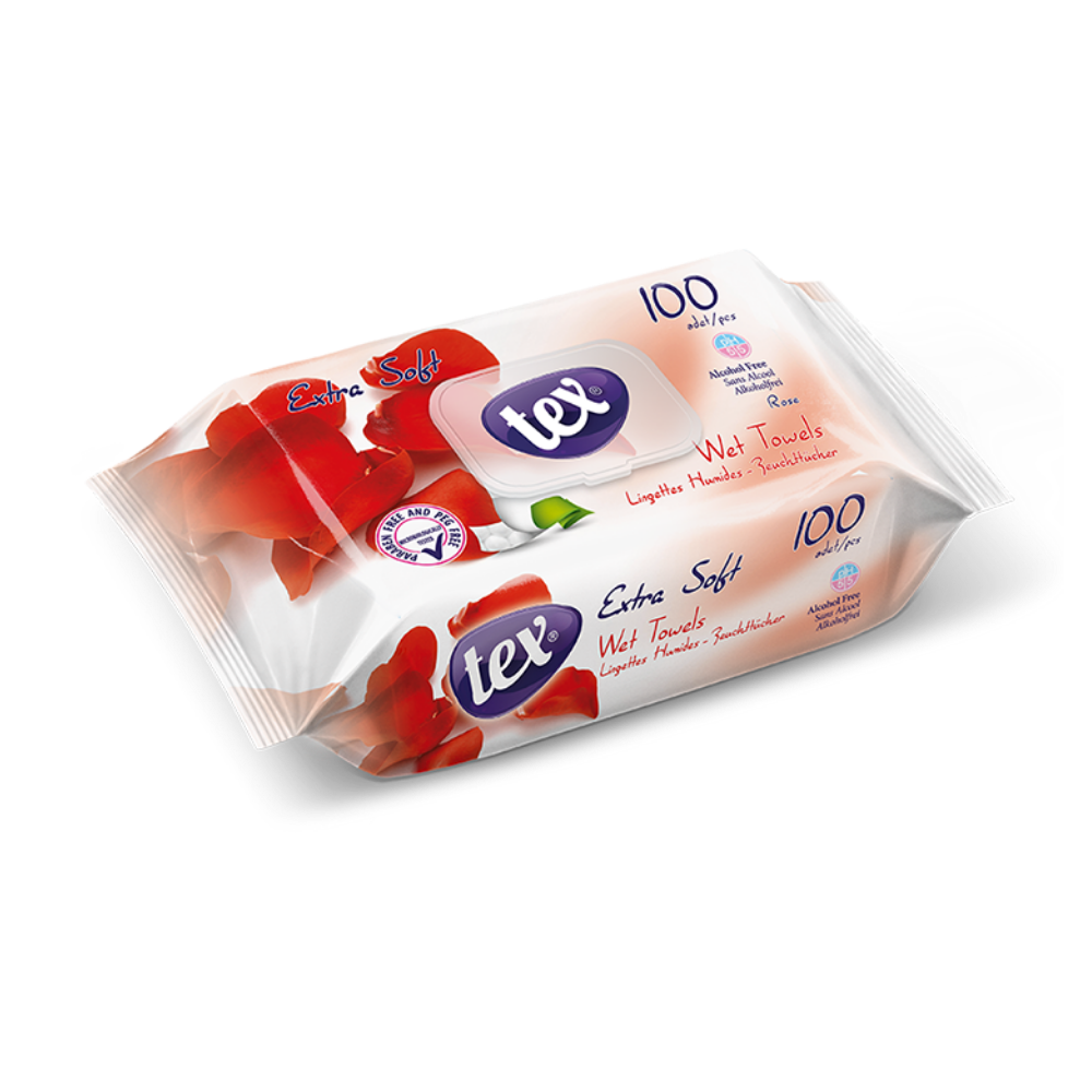 Tex Islak Mendil Gül 100 Lü Paket