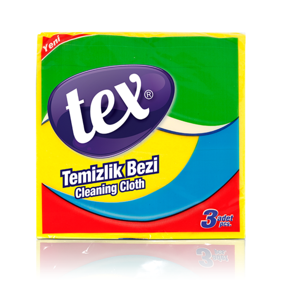 Tex Temizlik Bezi Sarı 3 Lü Paket