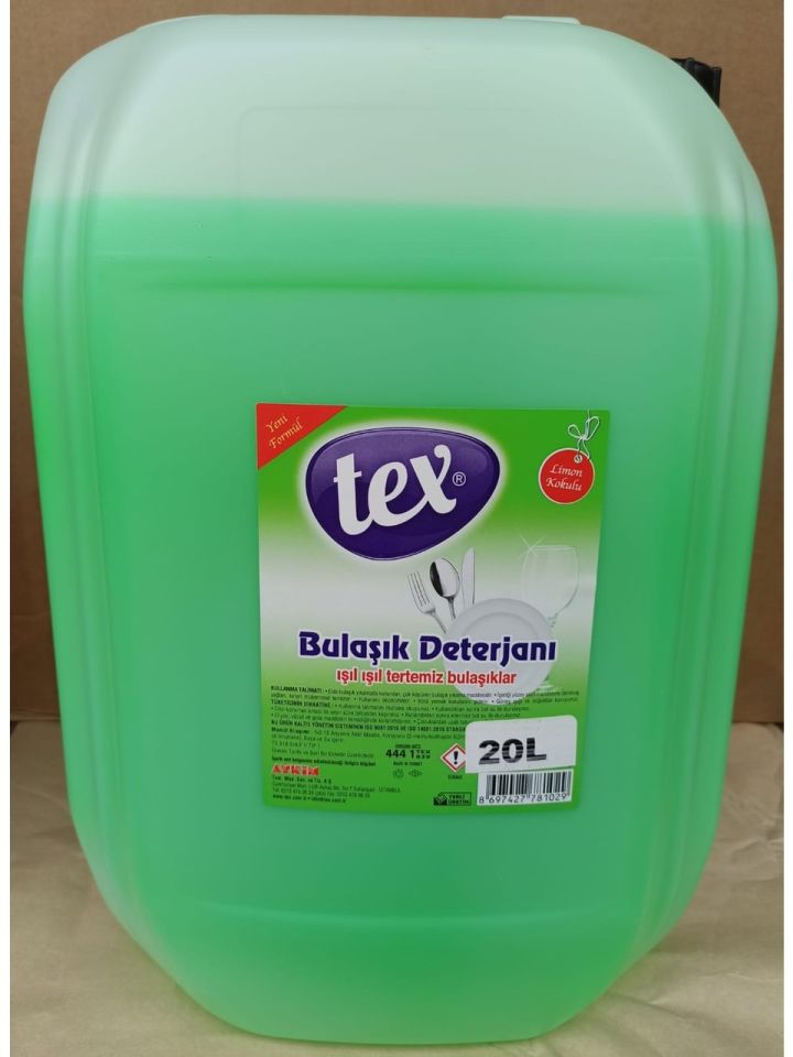 Tex Sıvı Bulaşık Deterjanı Endüstriyel 20 Kg.