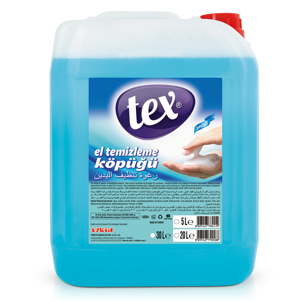 Tex Sıvı Köpük El Sabunu 20 Kg.