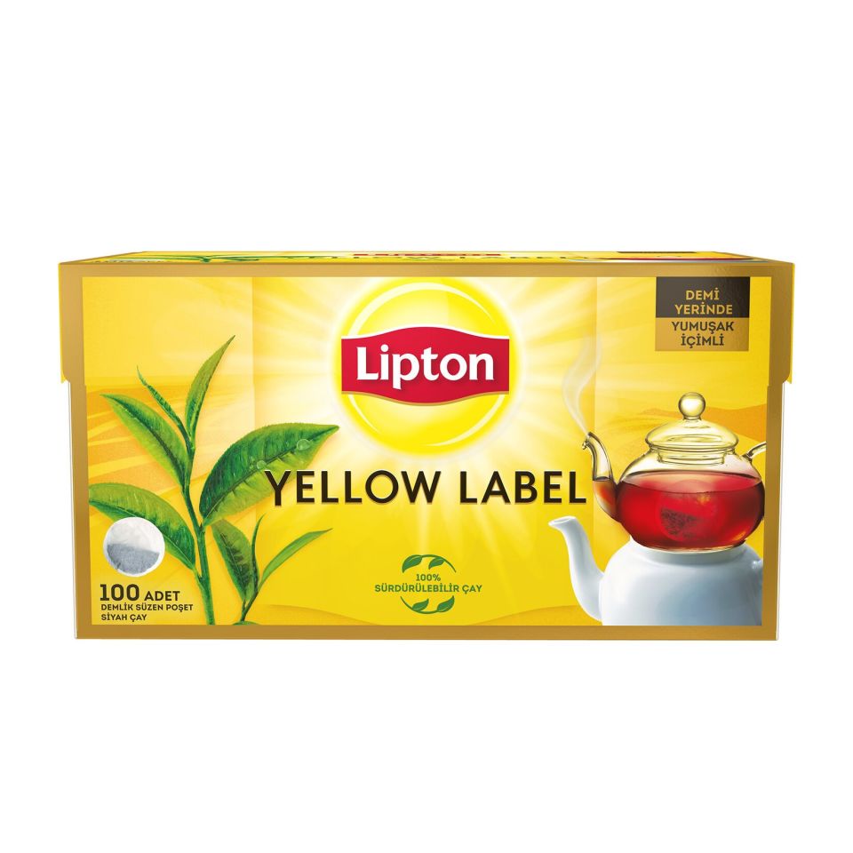 Lipton Yellow Label Demlik Poşet Çay 100 Lü Kutu