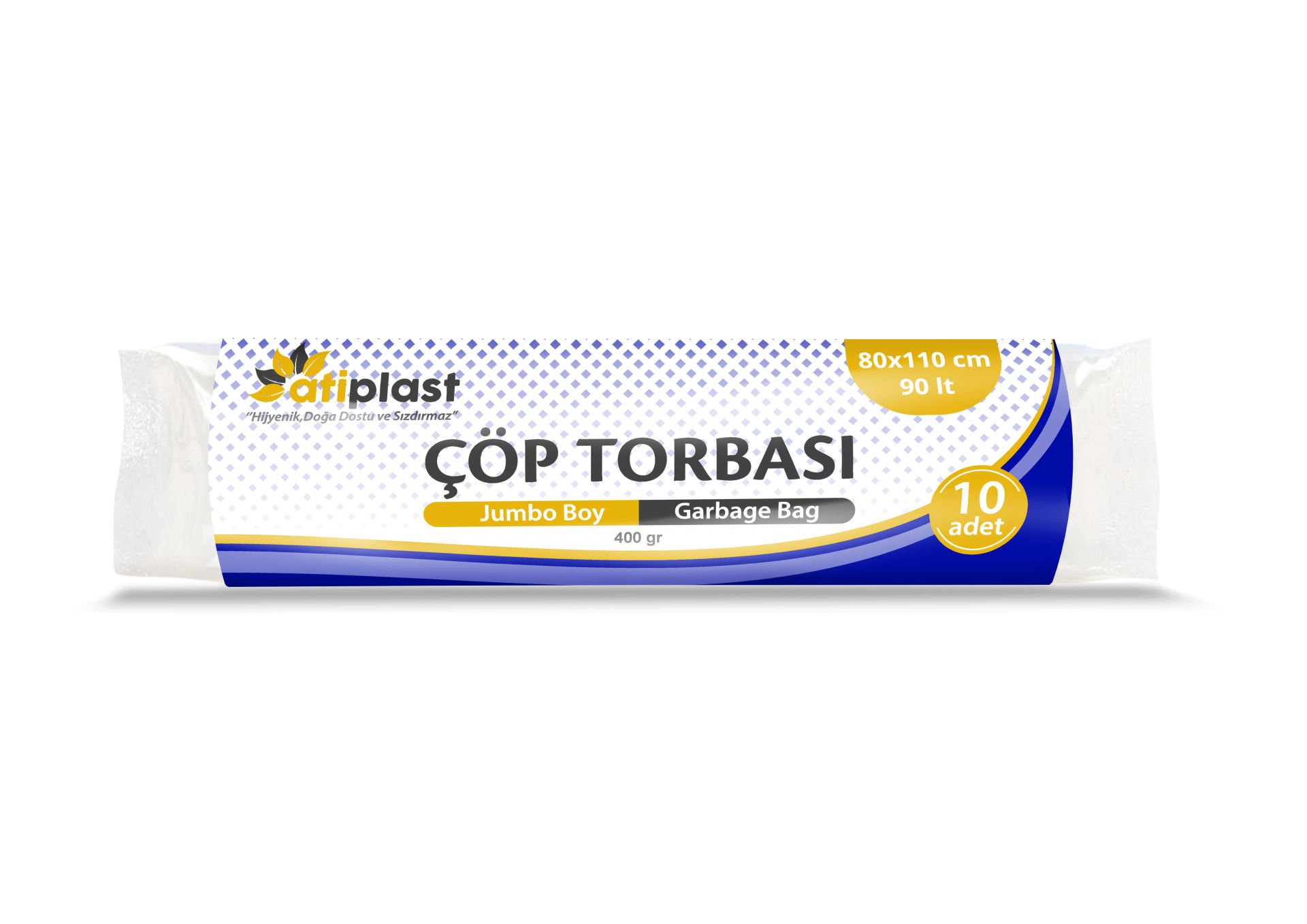 Atiplast Çöp Poşeti Endüstriyel Jumbo 80X110 400 Gr.10 Lu Rulo