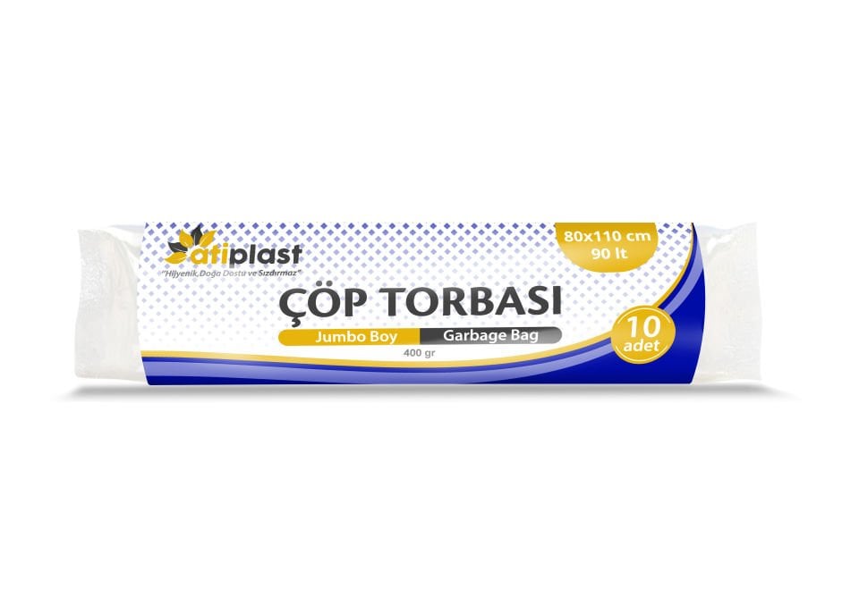 Atiplast Çöp Poşeti Endüstriyel Jumbo 80X110 400 Gr.10 Lu Rulo