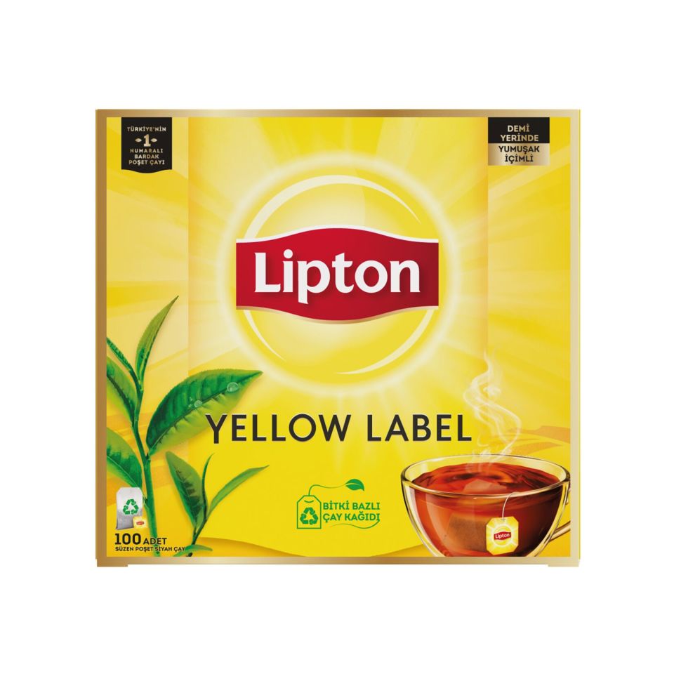 Lipton Yellow Label Bardak Poşet Çay 100 Lü Paket