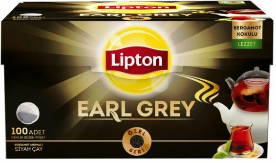 Lipton Earl Grey Demlik Poşet Çay 100 Lü Paket