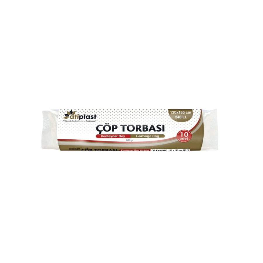 Atiplast Çöp Poşeti Konteyner 120X150 800 Gr.10 Lu Rulo