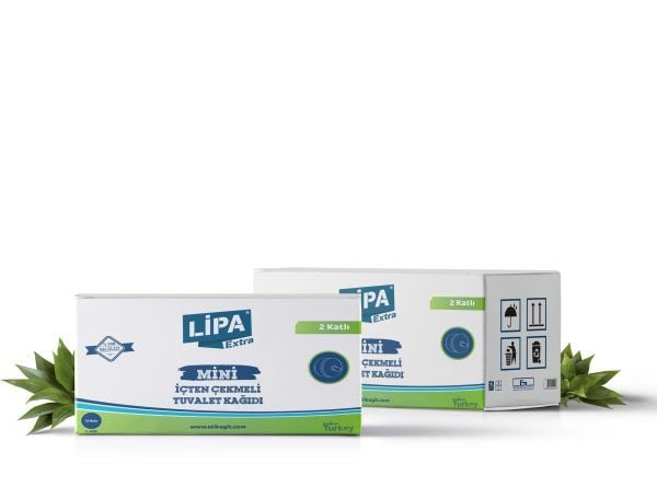 Lipa İçten Çekmeli Mini Tuvalet Kağıdı 4,2 Kg.11,5 Cm.17 Gr.80 Mt.12 Li Koli