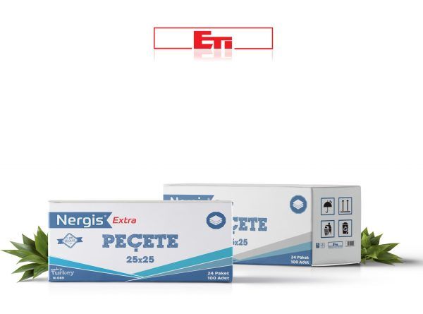 Nergis Servis Peçete 25X25 100 Lü Paket