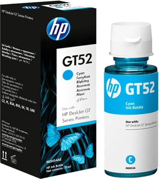 Hp GT/52 Mavi (Cyan) Orjinal Mürekkep 70 Ml.