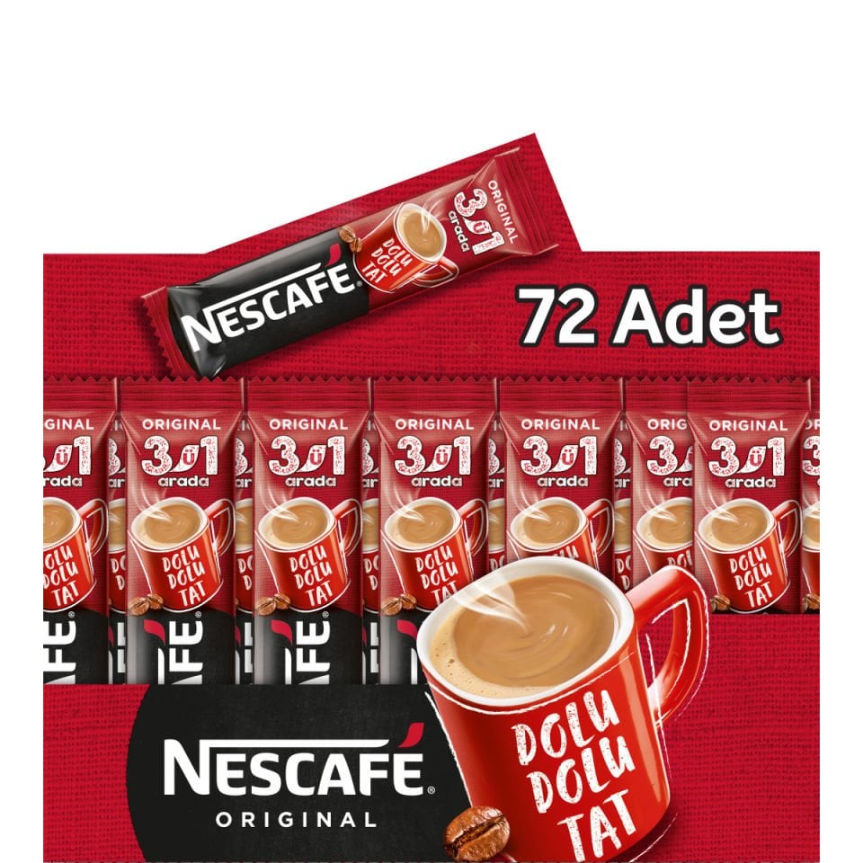 Nescafe 3Ü1 Arada 72 Li Paket