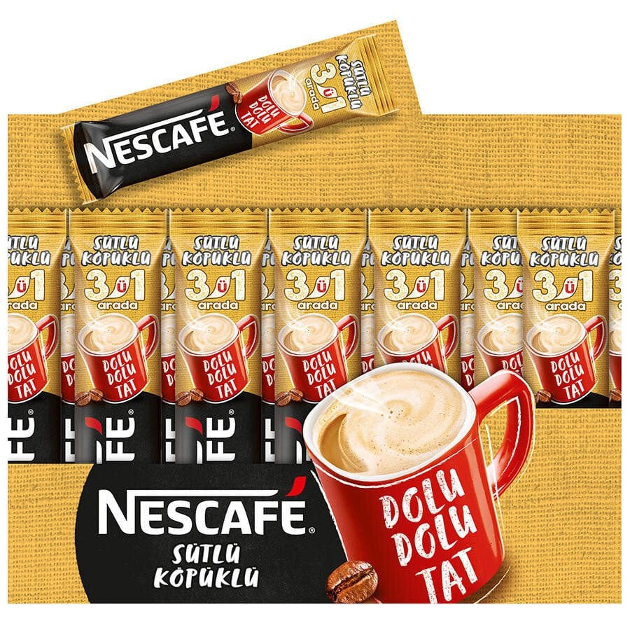 Nescafe 3Ü1 Arada Sütlü Köpüklü 72 Li Paket