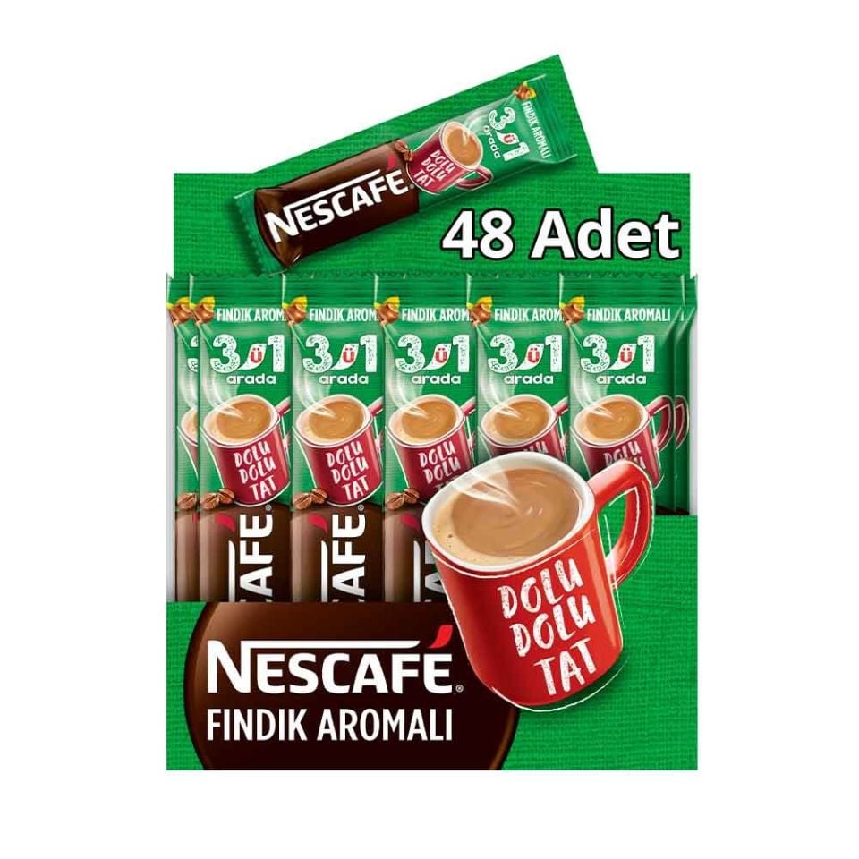 Nescafe 3Ü1 Arada Fındıklı 48 Li Paket