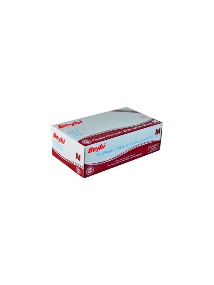 Beybi Latex Pudrasız M Beden Eldiven 100 Lü Paket