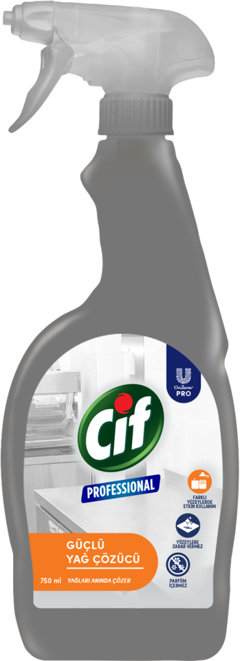 Cif Professional Güçlü Yağ Çözücü Sprey 750 Ml.