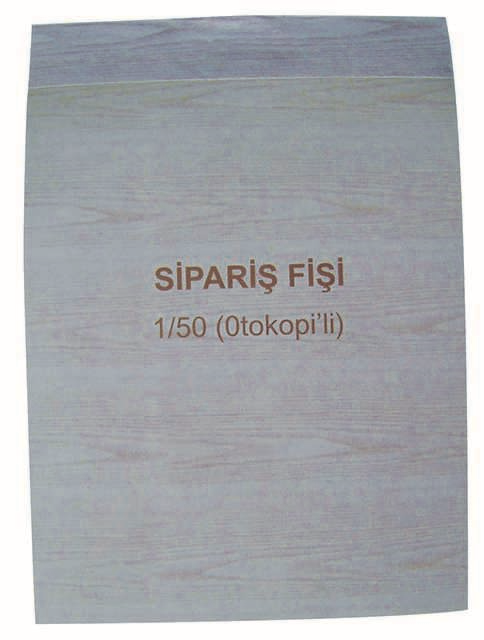 Sipariş Fişi 1/50 2 Nüsha Otocopili 50 Yaprak