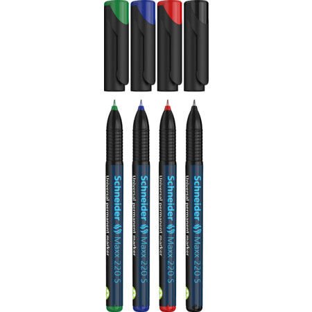 Schneider 220 S Permanent Kalem 4 Lü Paket