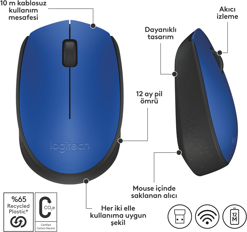 Logitech M171 Kablosuz Optical Mouse