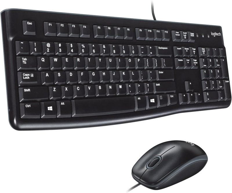 Logitech MK120 Kablolu Klavye+Mouse Set Siyah