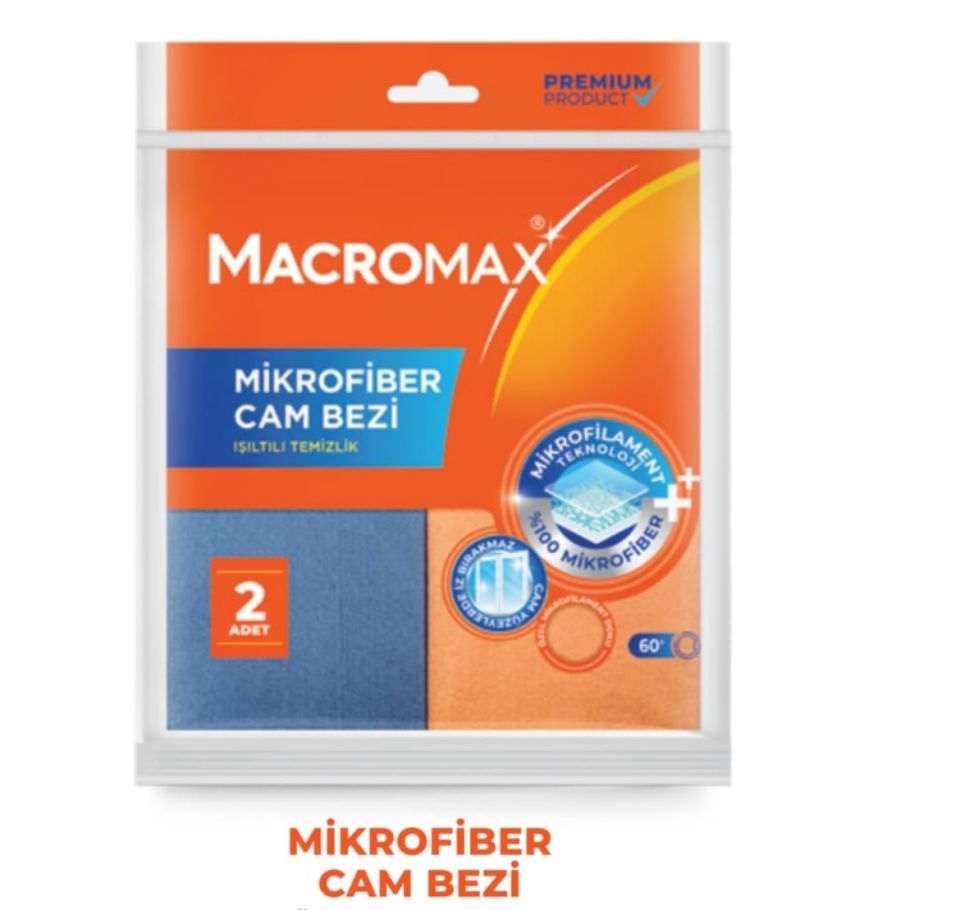 Macromax Mikrofiber Cam Bezi 2 Li Paket