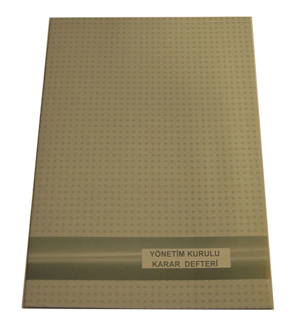 Yönetim Kurul Karar Defteri Karton Kapak 22.5X31.5 40 Yaprak Numaralı