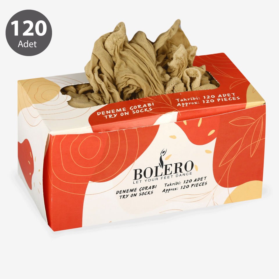 Deneme Çorabı 120 Li Kutu Tek Kullanımlık Kullan At Çorap