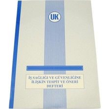 İş Sağlığı Ve Güvenliğine İlişkin Tespit Ve Öneri Defteri Karton Kapak Numaralı 50 Yaprak