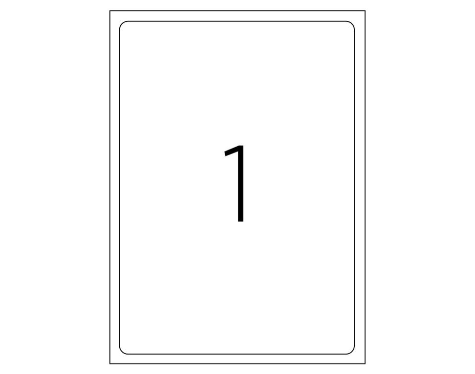 Tanex Lazer Etiket  199.6X289.1 mm 100 Adet Etiket Beyaz Renk TW-2001