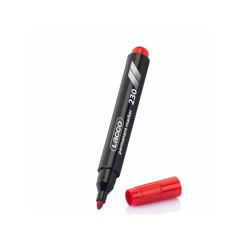 Lacco Permanent Marker Kalem Kırmızı 230-3 Yuvarlak Uç