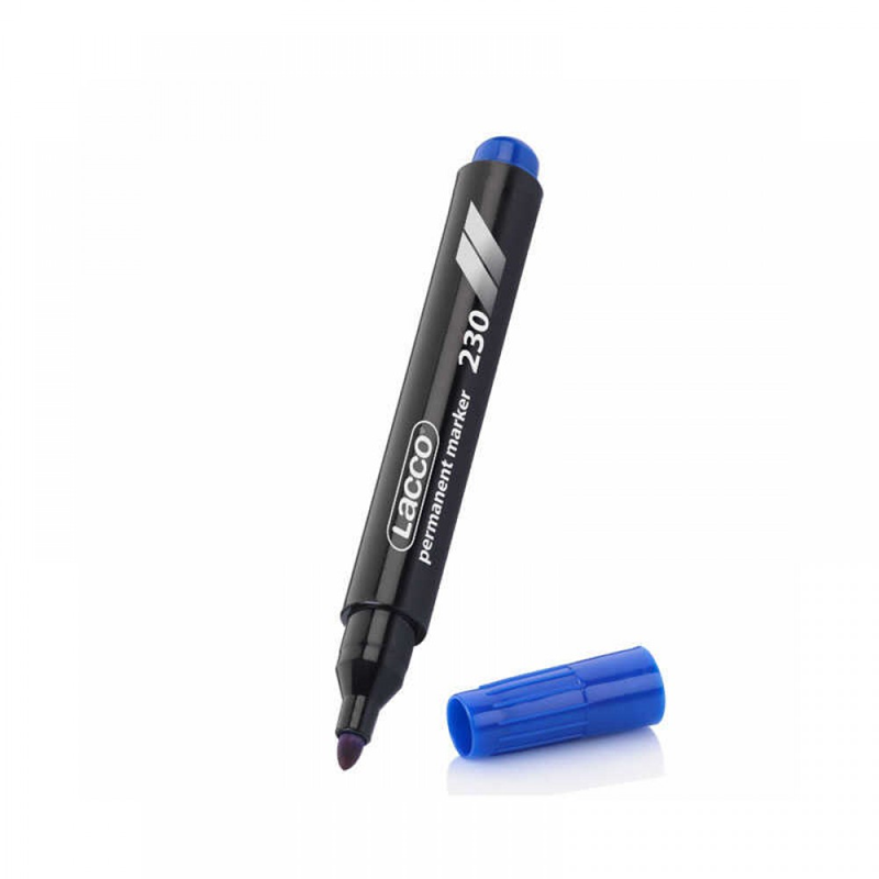Lacco Permanent Marker Kalem Mavi 230-3 Yuvarlak Uç