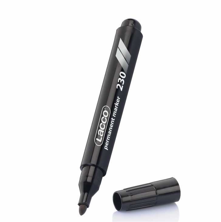 Lacco Permanent Marker Kalem Siyah 230-3 Yuvarlak Uç