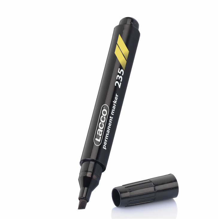 Lacco Permanent Marker Kalem Siyah 235-3 Kesik Uçlu