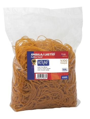 Ambalaj Lastiği Kraf % 100 Kauçuk 500 Gr.950 G.