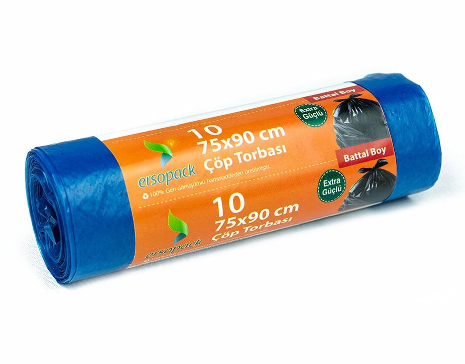 Ersopack Battal Boy Çöp Poşeti Endüstriyel 75X90 400 Gr.10 Lu Paket