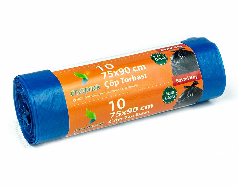 Ersopack Battal Boy Çöp Poşeti Endüstriyel 75X90 400 Gr.10 Lu Paket