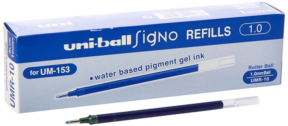 Uniball Yedek Umr-10 / 1.0 Mavi - Siyah - Kırmızı 12 Li Paket