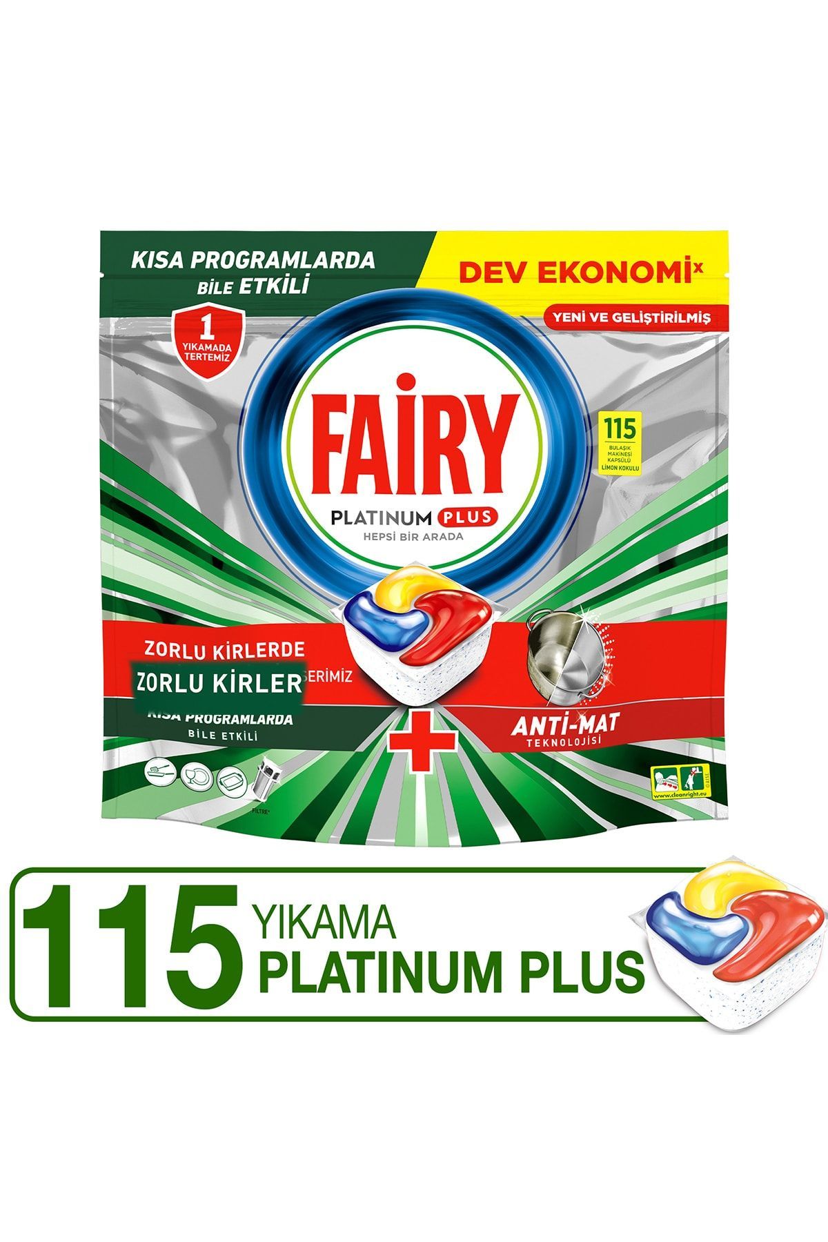 Fairy Bulaşık Makinası Tablet Platinum Plus 115 Li