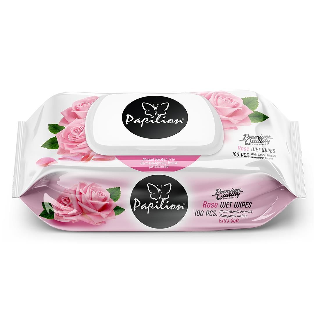 Papilion Islak Mendil Gül 100 Lü Paket